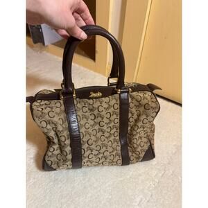 Authentic Vintage Céline Macadam Boston Bag